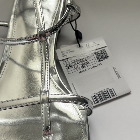 Mango Women's Silver Sandals - Picture 8 of 11